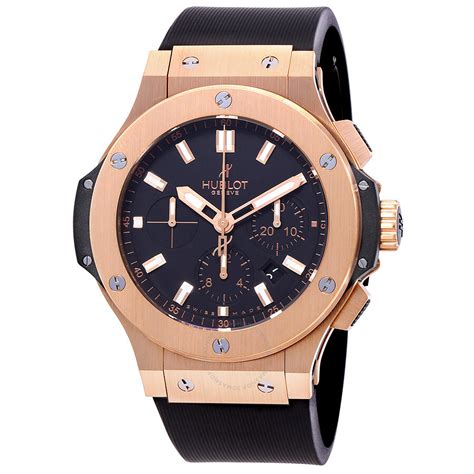 Hublot Big Bang Black Dial 18kt Rose Gold Men's Watch 